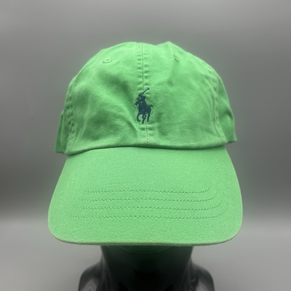 Polo Ralph Lauren Hat Pony StrapBack Green Blue Pony Dad Hat Adjustable Mens